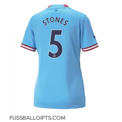 Manchester City John Stones #5 Fußballbekleidung Heimtrikot Damen 2022-23 Kurzarm